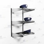 Wall Mounted Hat Shelf Adjustable Storage Clothing Helmets Shoes Boxes Organize