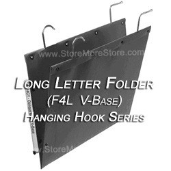 Oblique F4L V-Base Long Letter Size Hanging File Folder Compartments that hang from rods on shelving units