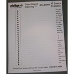 Oblique White Index Labels 6" Indexing Labels (8 Double sided sheets), #SMS-42-LS6