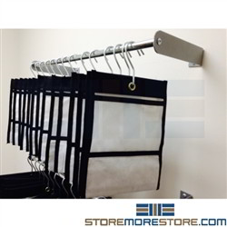 Hanging gun bag racks for property and evidence room storage and organization. All bags come with hooks.