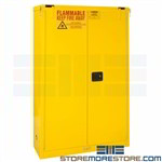 flammable liquid storage cabinet, cabinet with self closing doors, osha and fm cabinet, durham, 1045SL-50