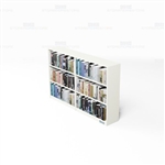 Laminate Rolling Bookshelf Row 6 Foot Mobile Bookcases on Wheels Book Shelving