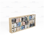 Laminate Rolling Bookshelf Row 9 Ft Mobile Double Sided Book Shelving Furniture