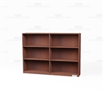 Wood Bookshelves Back-to-Back 6'