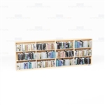 Wood Bookshelves Back-to-Back 12'
