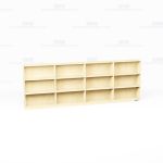 Wood Bookcases On Wheels Row 12'