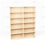 Wood Office Bookcase Row 6'