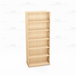 Maple Veneer Bookshelves Library Book Storage Wood 84" Tall Freestanding Shelf