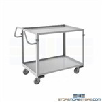 Two-Shelf Stainless Cart Order Picking Trolley 18x36 Rolling Stock Trolley