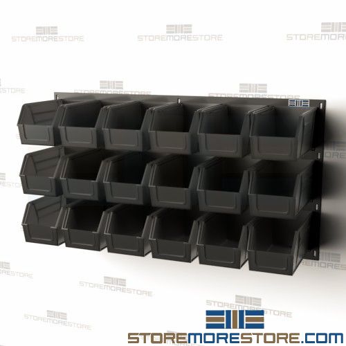 Hanging Storage Bins on Wall Panel Racks Inventory Shelves Supply