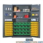 All-Welded Bin Cabinet Storage Pocket Shelves in Doors Parts Quantum QSC-4804