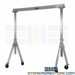 Aluminum Gantry Casters Hoist Lift Adjustable Beam Material Handling Equipment