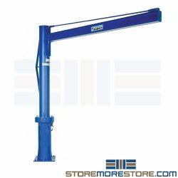 Floor Mounted Jib Crane Transportable Base Hoist Material Handling Equipment