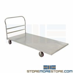 Stainless Platform Dolly 3x6 Food Industry Truck Material Handling Equipment