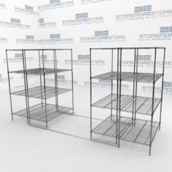 Rolling Wire Storage Racks and Space Saving Wire Shelving