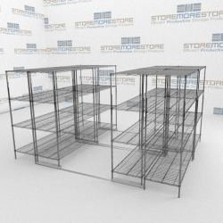 Mobile Wire Rack and Condensed Wire Shelving System