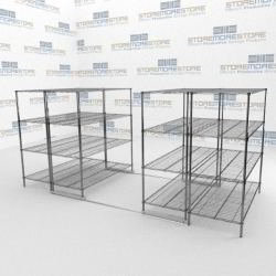 Wire Storage Shelves on Rails and Wire Racking