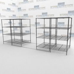 Gliding High Density Wire Shelving Rolling Pantry Sliding Wire Shelving ADA Hi-Density Wire Shelving