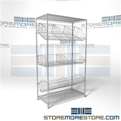 Quantum 1848BC6C Medical Supply Shelving Hospital bandage storage shelving medical clinic par or Kanban storage shelving allows for JIT inventory systems used in conjunction with labels, wire dividers and flags that allow for restocking