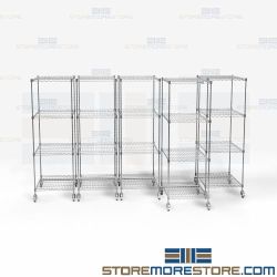 Chrome Shelf Units (9' 9"W x 3' D x 7' 2"H), #SMS-49-POC213686-5