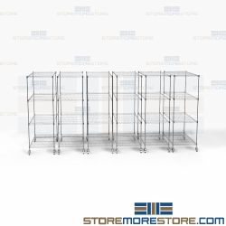 Wire Pull-out Shelving (13' 3"W x 5' D x 7' 2"H, #SMS-49-POC246086-6