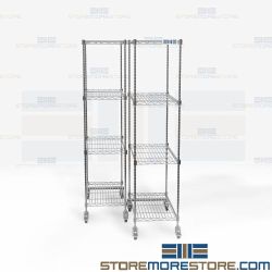 Silver (Gray) Epoxy Finish 91" Shelving System (3' 3"W x 3' D x 7' 2"H), #SMS-49-POP183686-2