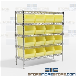 Storage Bin Wire Shelving Organization Rack WR5-1236-207 Quantum Racking