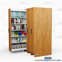 Slide-Out Bookshelf Cabinets Book Shelves Laminated Bookshelf Casework