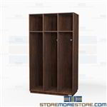 Garment Lockers | Wood Casework with Melamine and Top Shelf