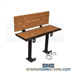 Jail Bench with Handcuff Rings