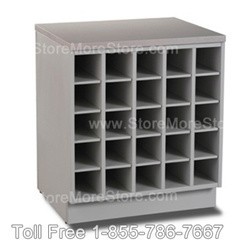 Wood Rolled Plan Drawing Storage Unit, 36" w x 30" d x 35" h, 30 fixed openings, #SMS-56-CUB363035