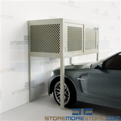 Car Storage Parking Garages Over Car Security Lockers Condo Locking Cabinets