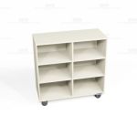 Laminate Book Shelving on Wheels Library Bookcases Rolling Storage Racks Carts