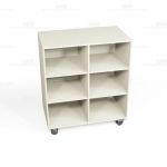 Library Shelves on Wheels Laminate Mobile Bookcase Book Storage on Wheels Racks