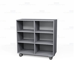 Mobile Laminate Library Shelves Rolling Storage Bookcases with Wheels Racks