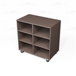 Mobile Bookcase Laminate Shelving Rolling Library Storage Book Shelf Carts Rack