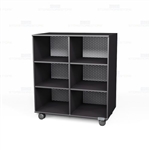 Rolling Melamine Bookcases Mobile Shelves on Wheels Library Book Storage Racks