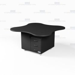 Clover Shape Mobile Counter Workroom Casework Desk Rolling Furniture Counters