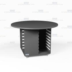Round Copy Room Work Island Rolling Office Counter Mobile Storage Workcounters