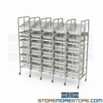 Rolling Drawer Storage Rack Stocking Bulky Parts