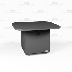 Square Copy Room Work Island Rolling Counter Desk Office Casework Cabinets