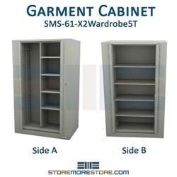 rotating wardrobe cabinet for hanging garments coats store valuables cabinets has two sides and spins to save floor space