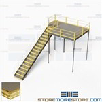 Warehouse Mezzanine Platforms Industrial Storage Floorspace Two-Story Deck IBC