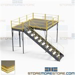 Warehouse Mezzanine Storage Second Story Deck Freestanding 10'x10' Industrial