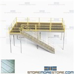 Two-Story Mezzanine Platforms Freestanding Storage Levels Warehouse Floorspace