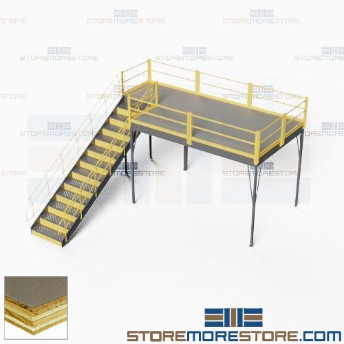 Second Story Industrial Platforms Mezzanine Floor Space Storage Level  Warehouse