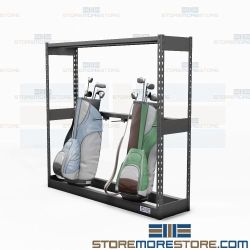 Commercial Golf Club Shelves Storage Rack Stand Holder Systems Adjustable Steel