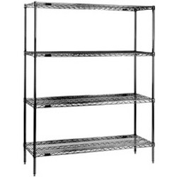 18" x 36" Valu-Gard&reg; 4-Shelf Unit with 74" Height, Redipak&reg; Wire Shelving. Includes 4 Wire Shelves and 4 Two-Piece Posts, #SMS-69-1836VG74