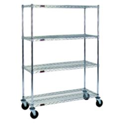 rolling metal wire shelving