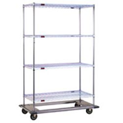 wire shelf dolly cart resilient swivel casters DT1836-ZS